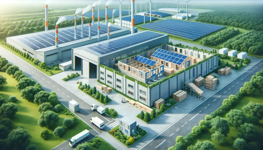 Facility manufacturing sustainable Clayton homes